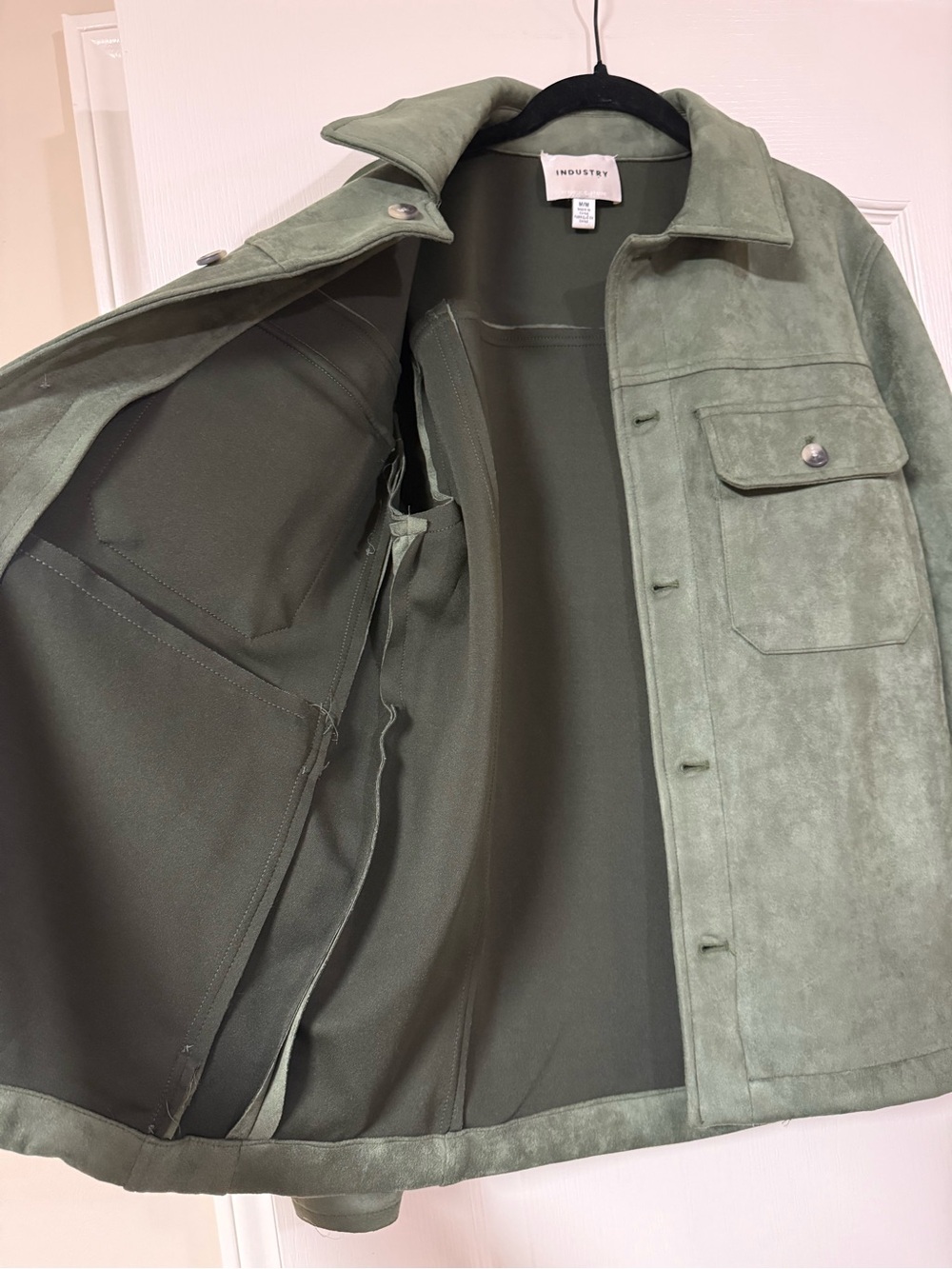 INDUSTRY Olive Faux Leather Jacket - Picture 6 of 8